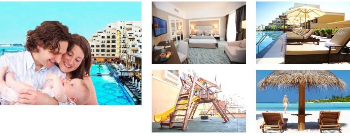 Dovolená pro rodinu i s nejmenšími dětmi od 6 měsíců, v emirátech na ostrově Al Marjan, v klubovém hotelu Rixos Bab Al Bahr.